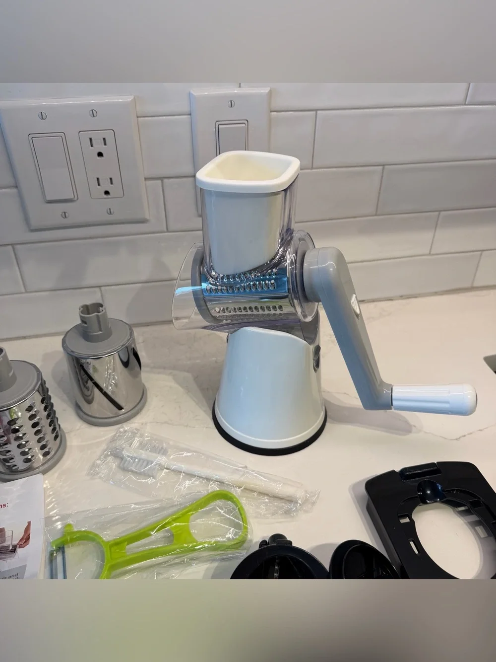 Rotary Cheese Grater with Hand Crank, Kitchen Shredder, USED ONCE!